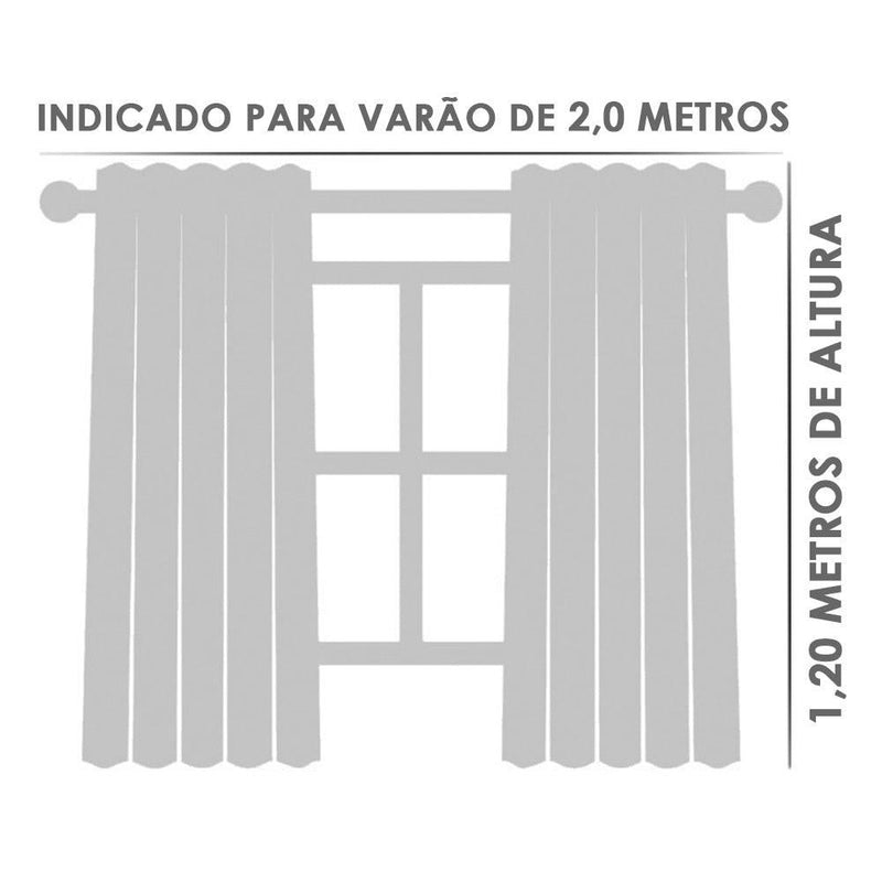 Cortina para Cozinha de Voil com Forro de Microfibra - Conforto e Beleza para o Seu Ambiente - Barato e Rápido